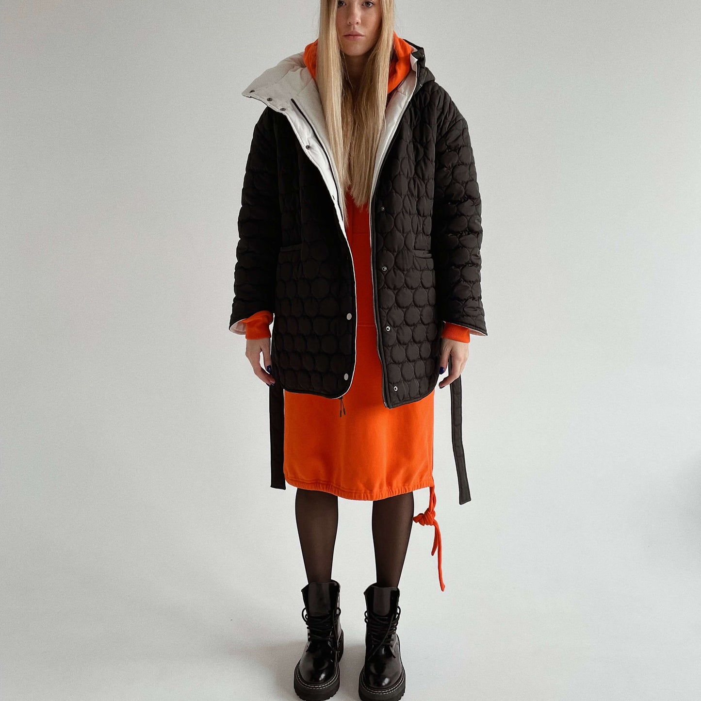 Winter double-sided jacket black/milky