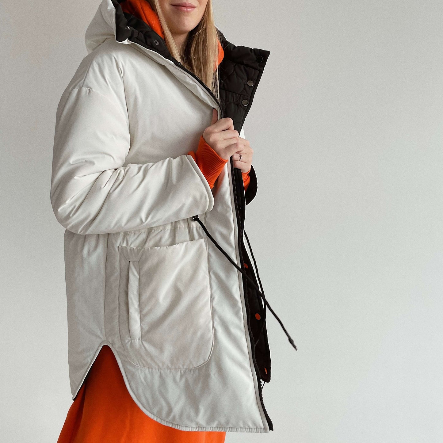 Winter double-sided jacket black/milky
