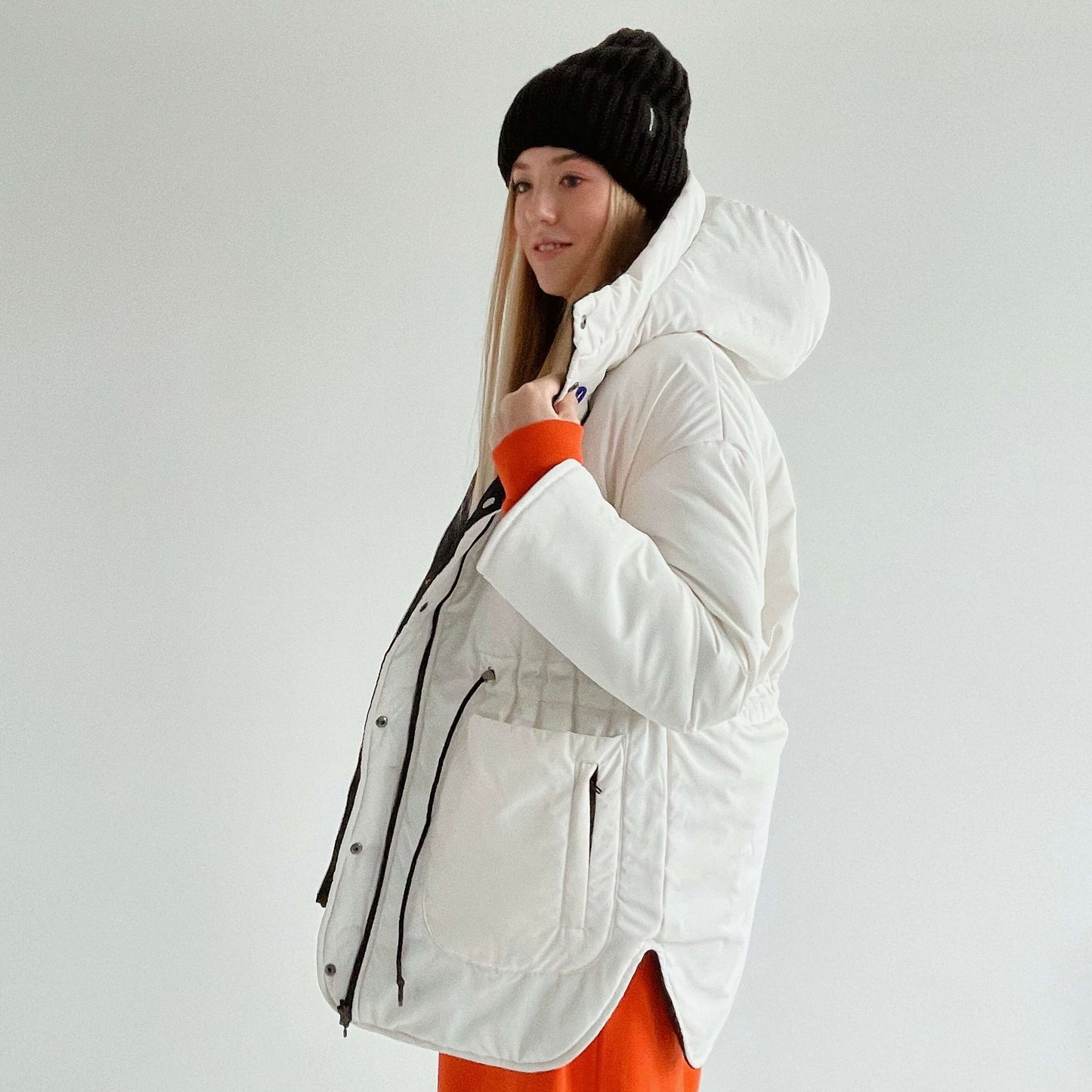 Winter double-sided jacket black/milky