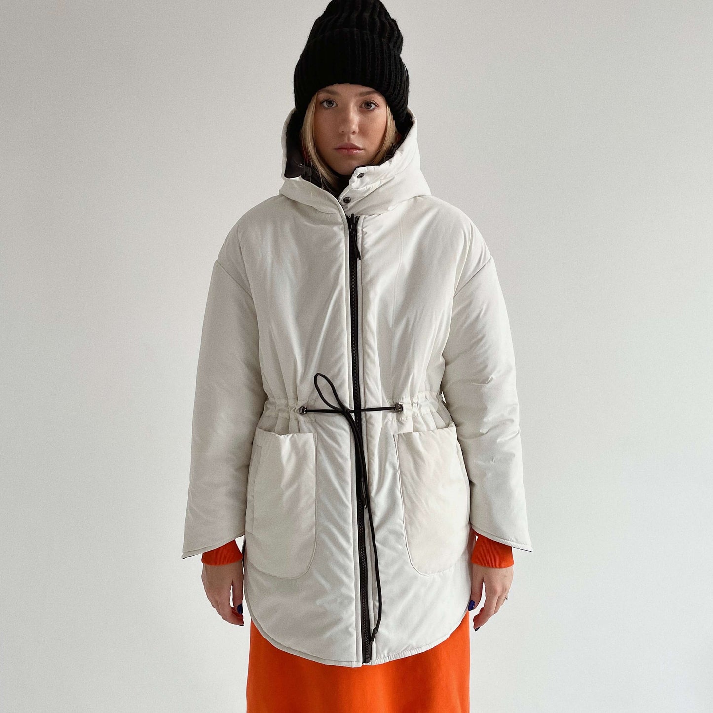 Winter double-sided jacket black/milky