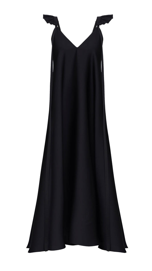 Black dress with ribbons height from 155cm +
