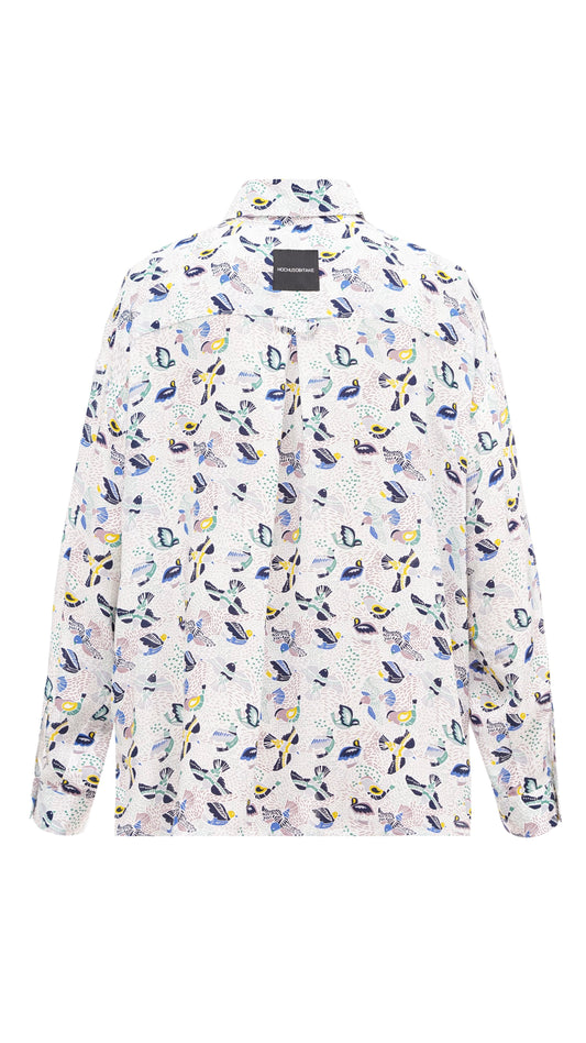 Shirt with a bird print