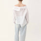 Asymmetrical organic linen shirt