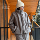 Zip-through fleece jacket gray