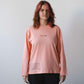 Longsleeve with a symbolic inscription «Human» peach