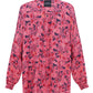 Shirt with a print "Crimson birds"