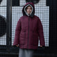 Winter double-sided jacket marsala/black