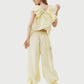 Asymmetrical shirt+ bloomers pants cotton