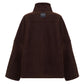Zip-through fleece jacket chocolate