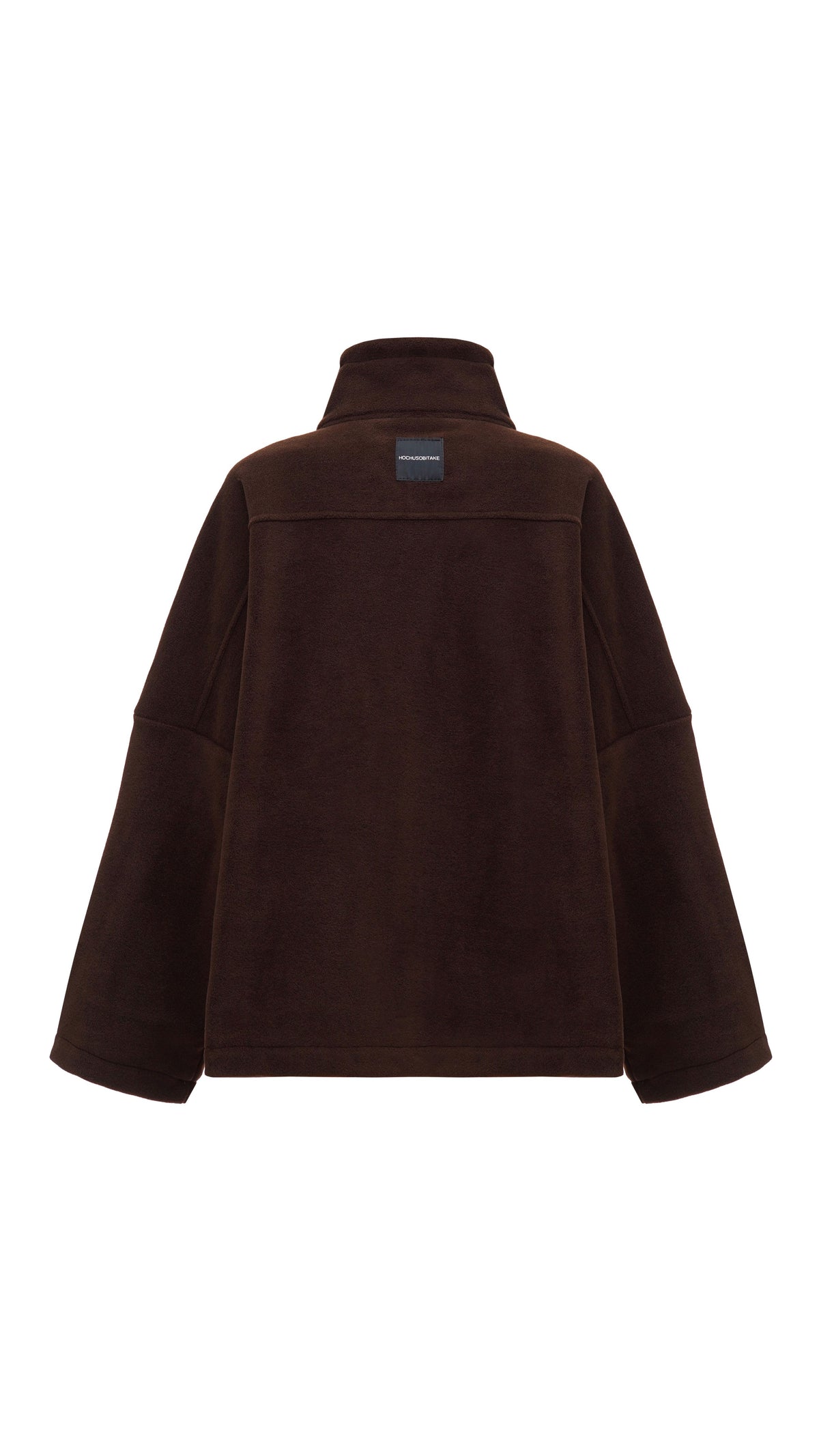 Zip-through fleece jacket chocolate