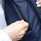 Deep blue Down vest with detachable hood