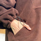 Zip-through fleece jacket chocolate