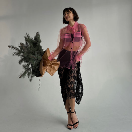 Прозора сорочка кольору баблгам