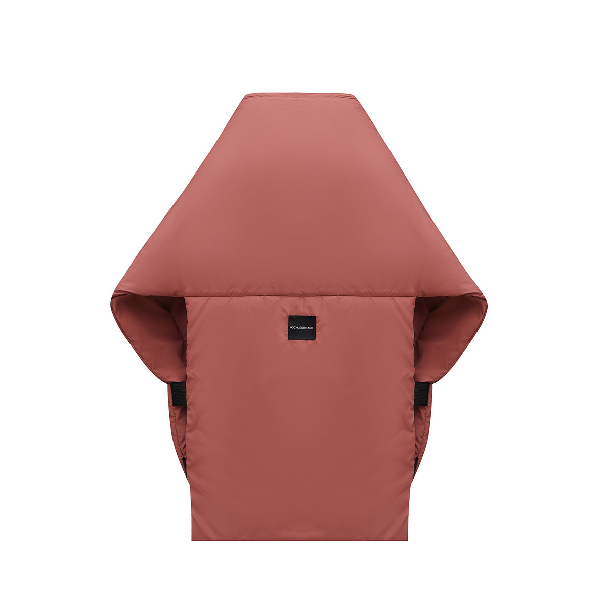 Terracotta Down vest with detachable hood