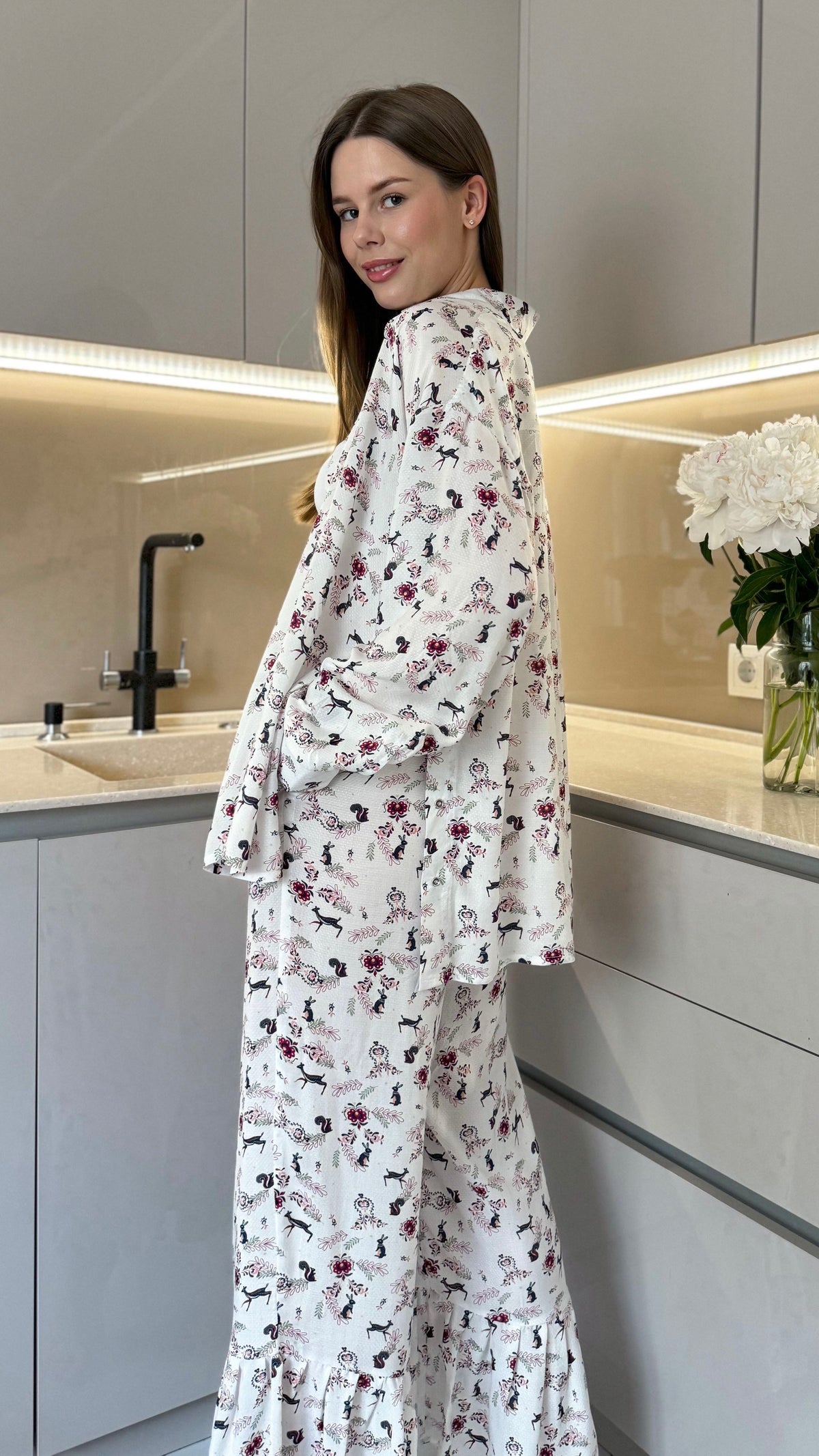 Pants with flounces «Deer and Rabbits»