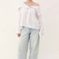 Asymmetrical organic linen shirt