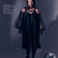 Black dress with ribbons height from 155cm +