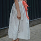 One-size cotton striped skirt with ribbons