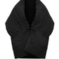 Black Down vest with detachable hood