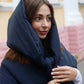 Deep blue Down vest with detachable hood