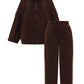 Fleece suit chocolate