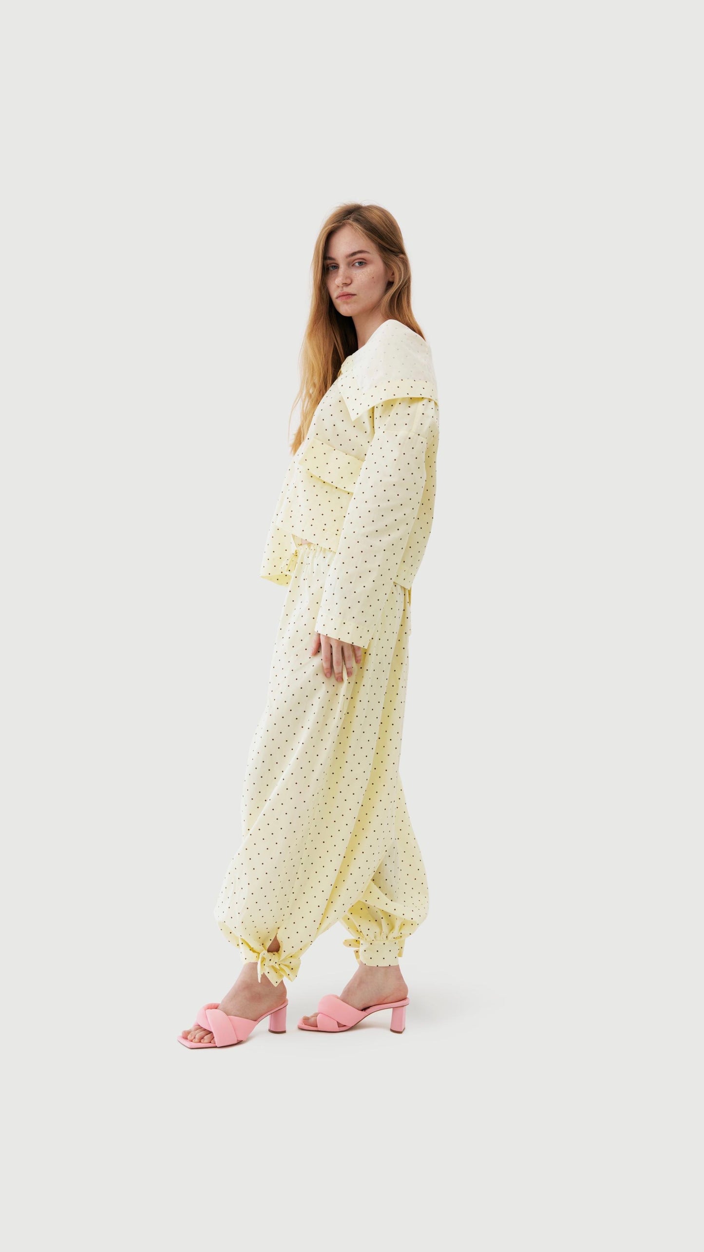 Asymmetrical shirt+ bloomers pants cotton