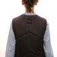 Vest with detachable collar black
