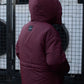 Winter double-sided jacket marsala/black