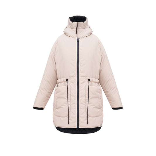 Зимова двостороння куртка чорний/беж