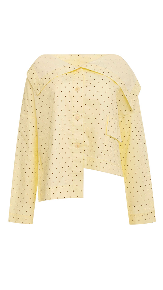 Asymmetrical cotton shirt
