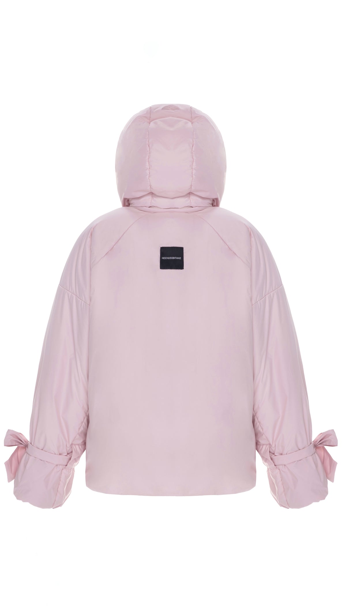 Down jacket in power with detachable powder and removable hood