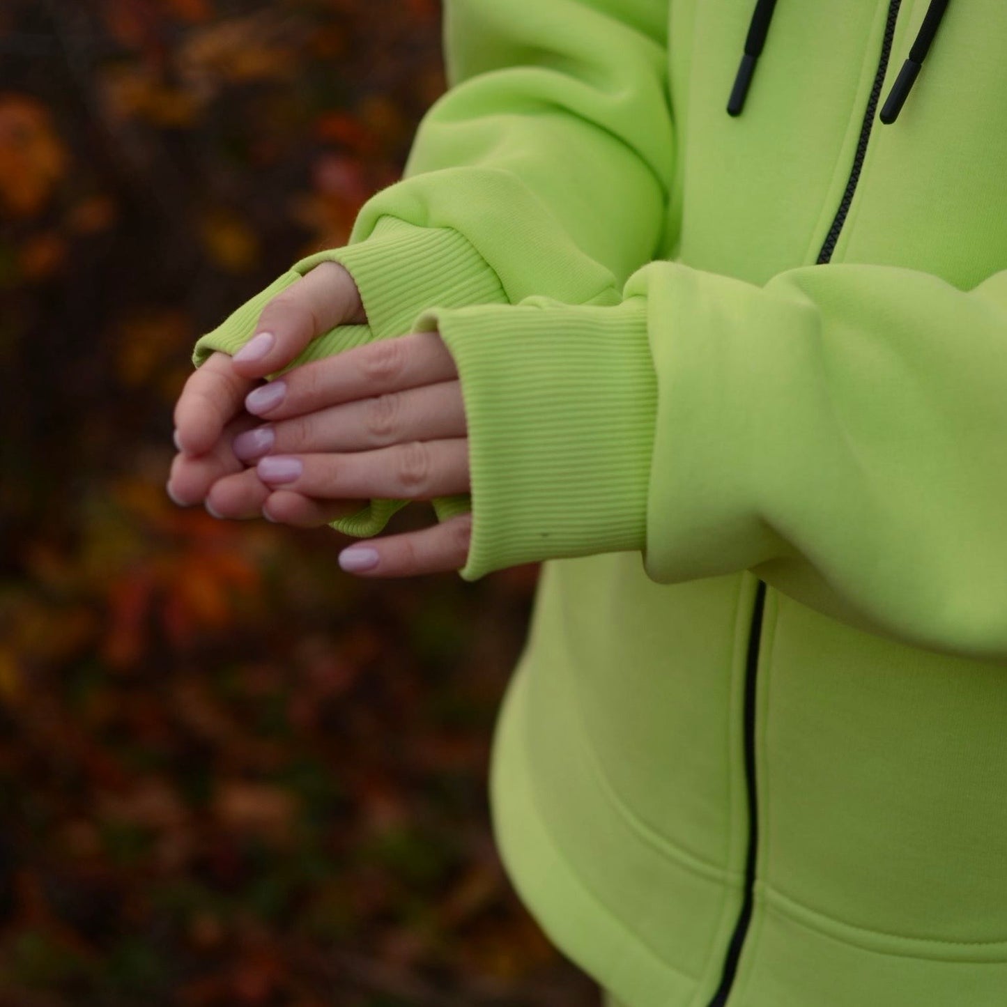 <tc>Зіп худі на флісі кольору мохіто</tc>