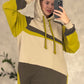 Patched upcycled Hoodie green