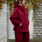 Fleece suit burgundy