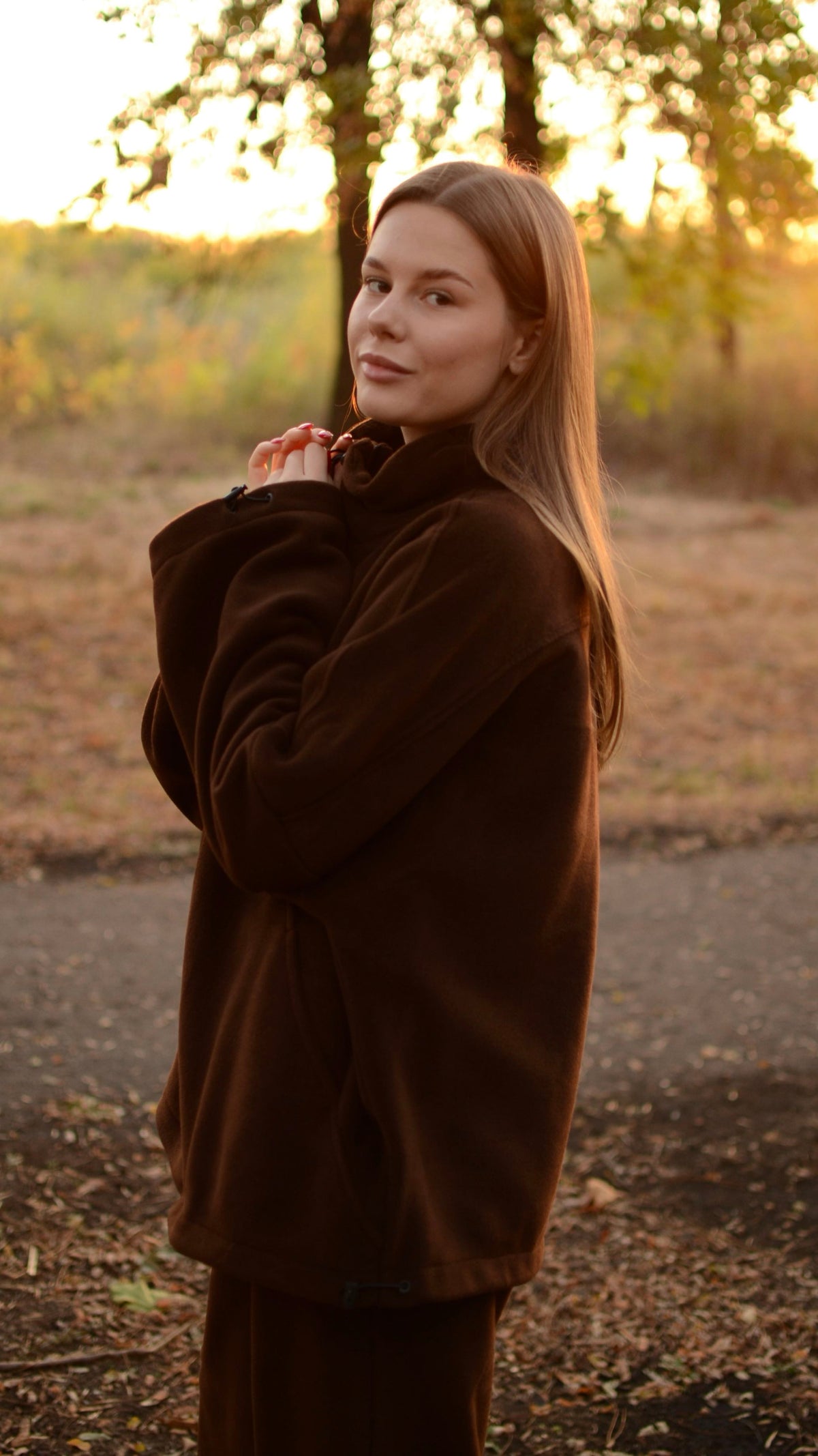 Fleece suit chocolate