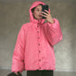 <tc>Куртка рожева зі знімними бантами і пристібним капюшоном</tc>