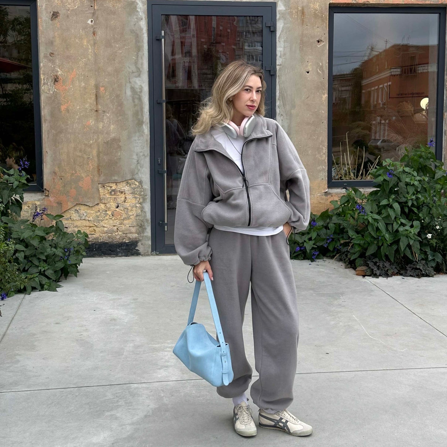 Fleece suit gray