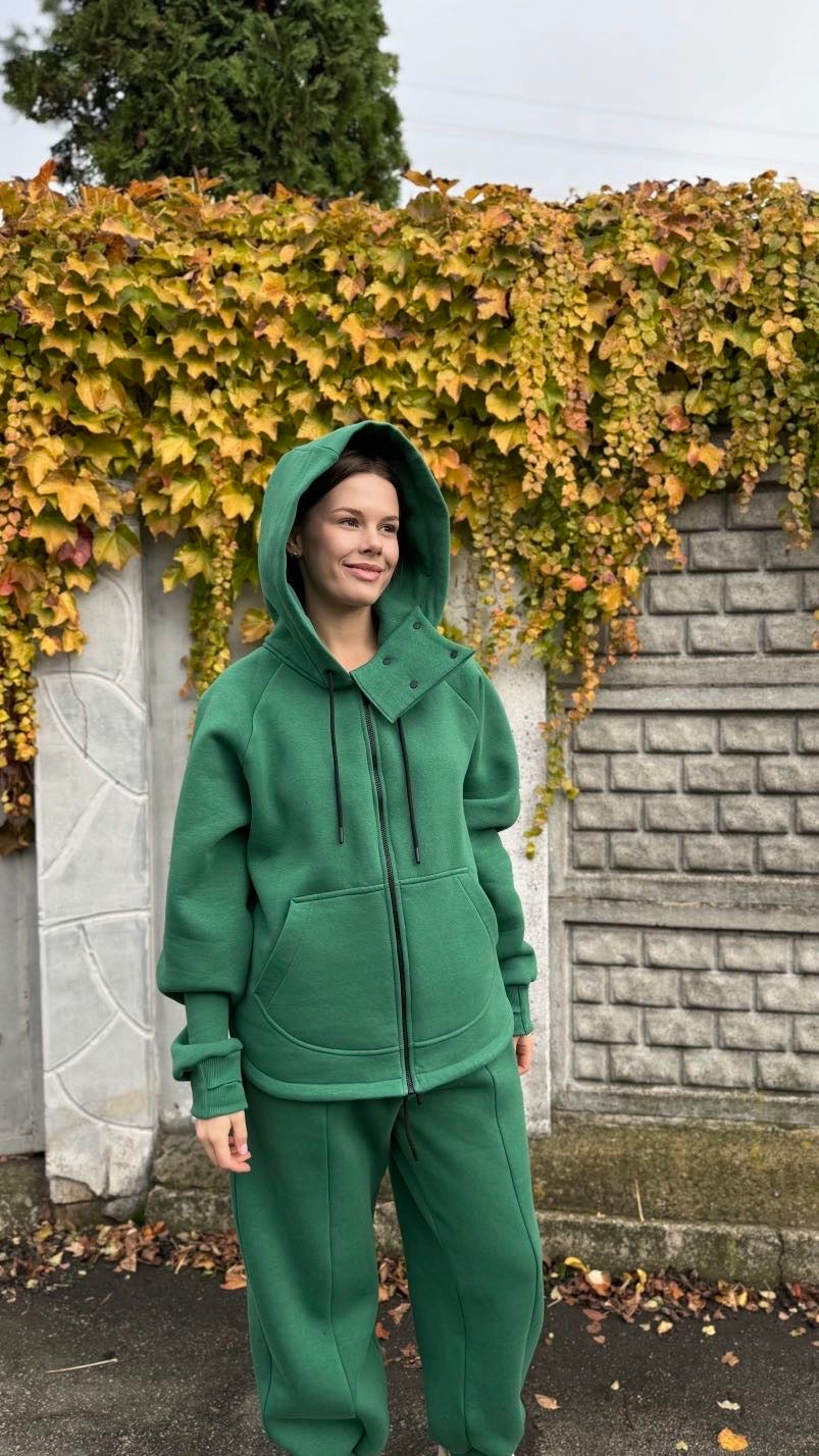 Fleece suit emerald
