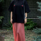 A line sheer skirt in coral