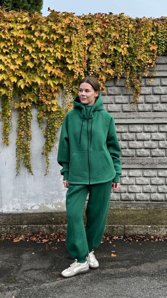 Fleece suit emerald