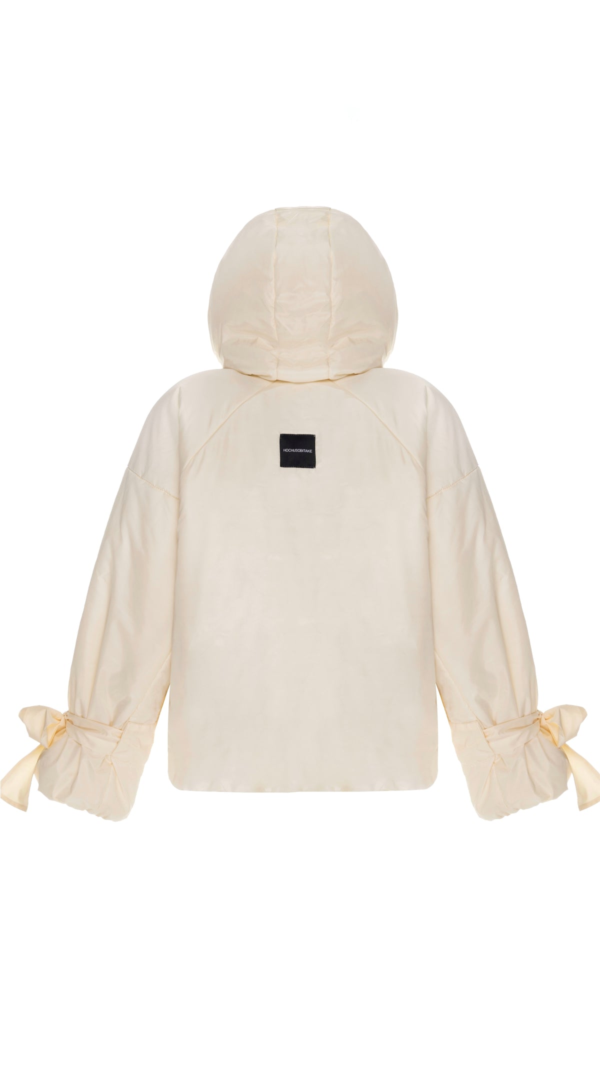 Down jacket in yellow butter with detachable powder and removable hood