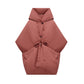 Terracotta Down vest with detachable hood