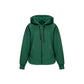 Zip fleece hoodie emerald