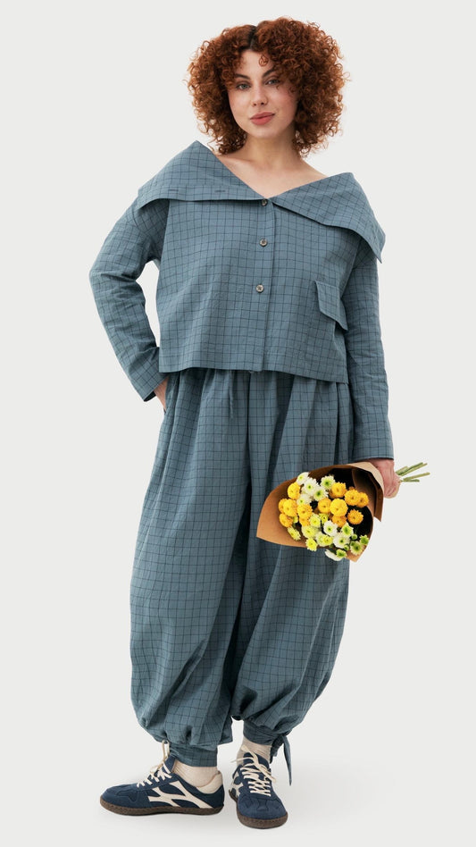 Cotton washed bloomers pants