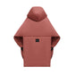 Terracotta Down vest with detachable hood