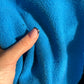 Patched upcycled Hoodie blue