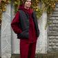 Fleece suit burgundy