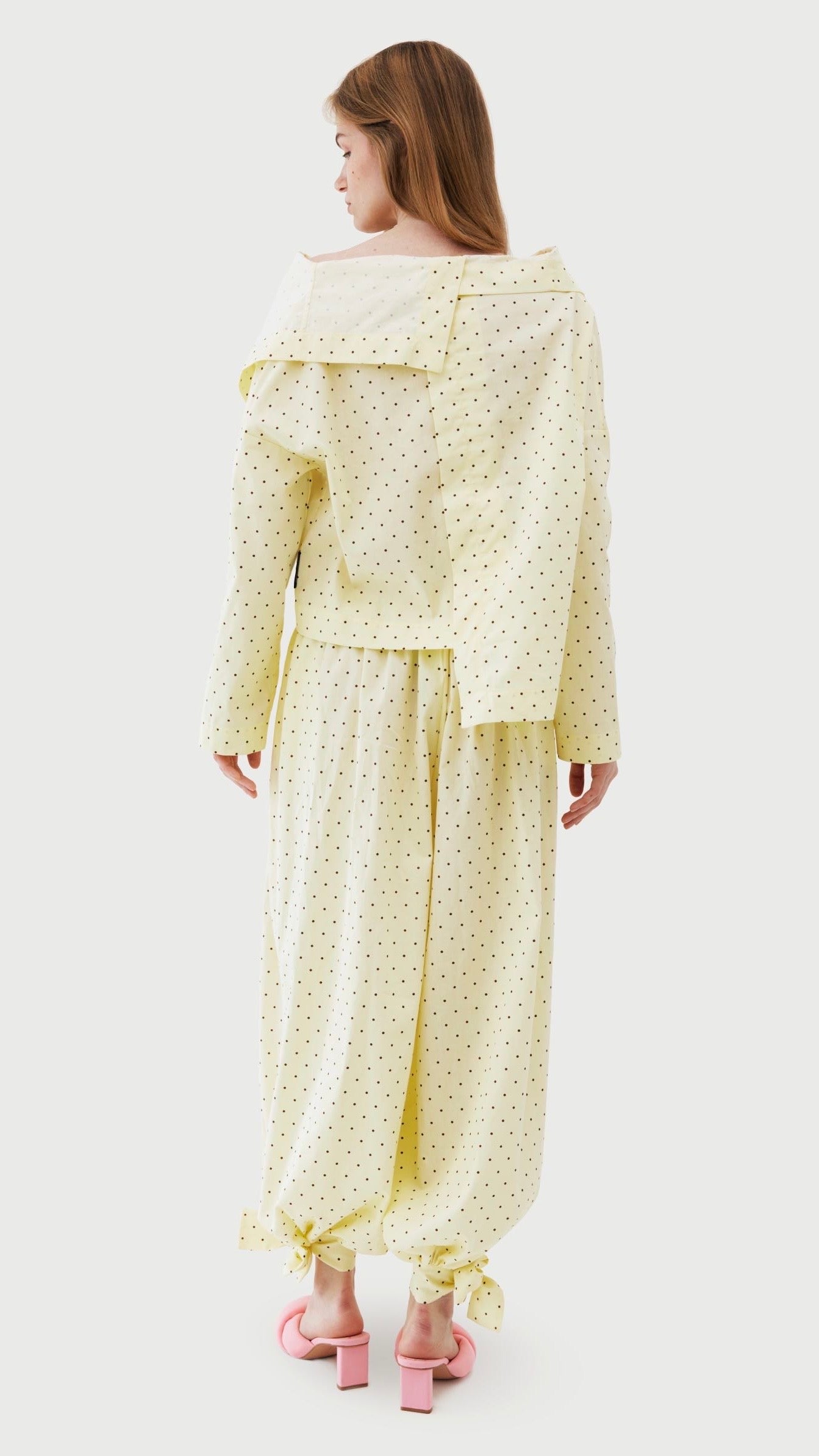 Asymmetrical shirt+ bloomers pants cotton