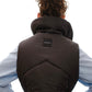 Vest with detachable collar black