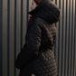 Winter double-sided jacket marsala/black